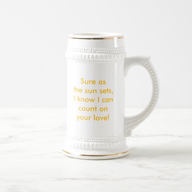 Amo-te Caneca de cerveja Pai (Direita)