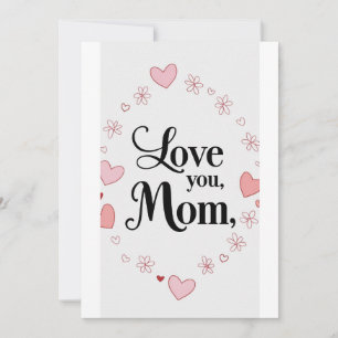 Amo-te mãe, cartão de presente de dia de as mães