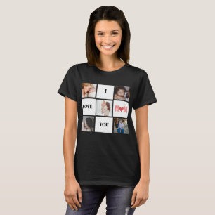 "Amo-te mãe", fofa 5 colagem T-Shirt