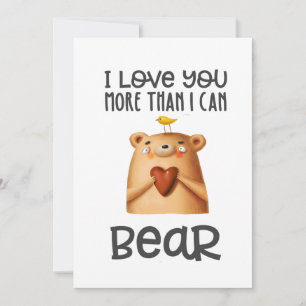 Amo-Te Mais Cartão De Urso