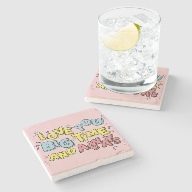 Amo-Te Muito E Sempre A Dizer Porta copos De Pedra (Lateral)