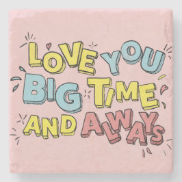 Amo-Te Muito E Sempre A Dizer Porta copos De Pedra