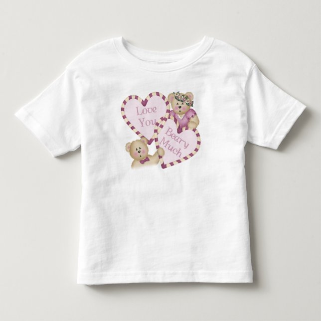 Amo você Beary Much Toddler's T-Shirt (Frente)