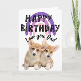 Amo você Pai Cartão de aniversário personalizado d