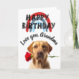 Amo você vovó Cartão de aniversário personalizado 
