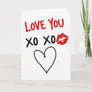 Amo Você Xo Xo Cartão Sentimental