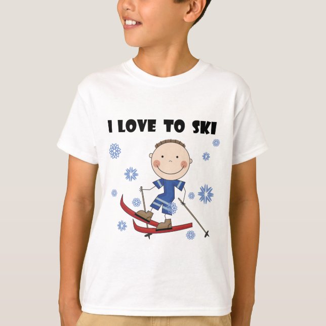 Amor a Esquiar - Camisetas e presentes (Frente)