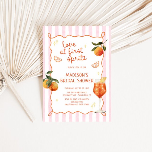 Amor à Primeira Spritz Convite de Churrasco de Noi (Criador carregado)