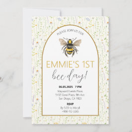 Amor Abelha Primeiro Convite De Aniversário