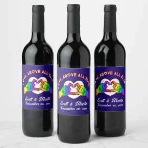 Amor Acima De Todos Os Outros Rótulos De Vinho