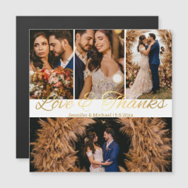 amor & agradecimento dourado colagem de 4 fotos ím