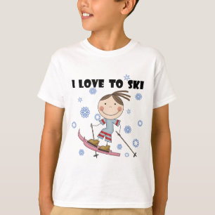 Amor ao esqui - camiseta e presentes da menina