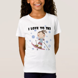 Amor ao esqui - camiseta e presentes da menina