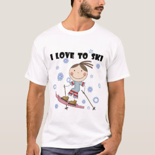 Amor ao esqui - camiseta e presentes da menina