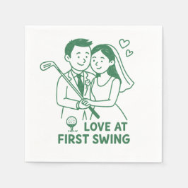 "Amor ao Primeiro Swing" Guardanapo de papel estil
