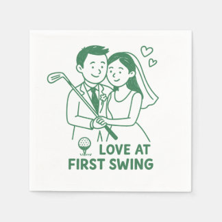 "Amor ao Primeiro Swing" Guardanapo de papel estil