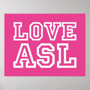 Amor ASL. um poster para sua sala de aula
