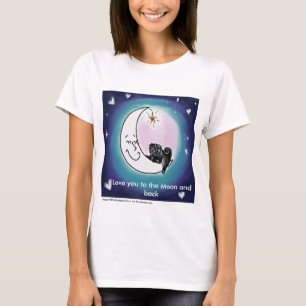 Amor B4 você à lua e ao t-shirt traseiro