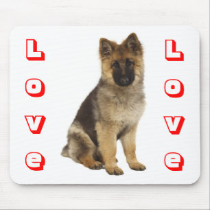 Amor Cachorro Pastor Alemão Mouse Pad de Computado