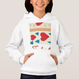 Amor Caminho Menina Folece Pullover Hoodie