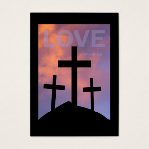AMOR - cartões do intervalo do 5:8 dos romanos/