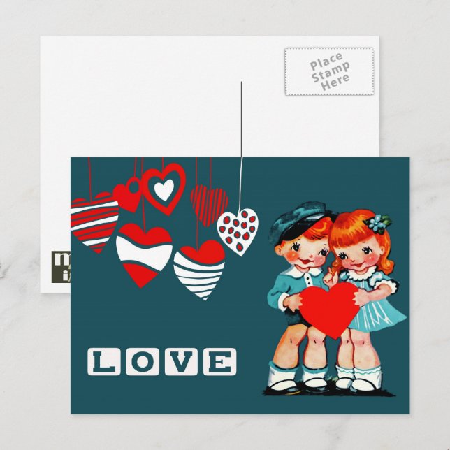 Amor. Cartões postais de Dia de os namorados para  (Frente/Verso)