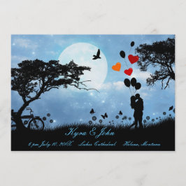 Amor cênico sob o casamento à luz do luar