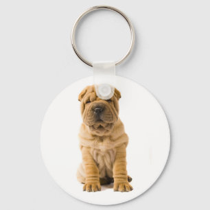 Amor Chinês Shar Pei Puppy Dog Chaveiro