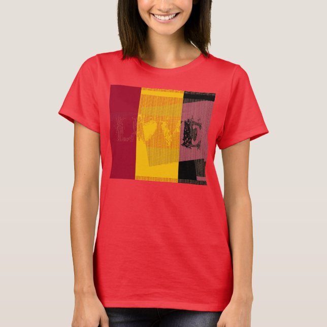 Amor Colorido - Art Deco - T-shirt (Frente)