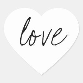 Amor com Autocolante Preto Branco