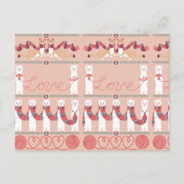 Amor com cartão postal de Erminas