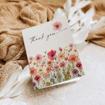 Amor com Cartões de agradecimentos dobrado de Chá<br><div class="desc">Este belo design apresenta um arranjo de belas flores silvestres macio e pastel que são realistas e uma fonte moderna (cor editável). Personalize com a mensagem do seu próprio obrigado de chá de panela. Consulte a coleção inteira para obter mais itens correspondentes</div>