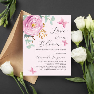 Amor com Chá de panela de borboleta rosa-rosa Bloo