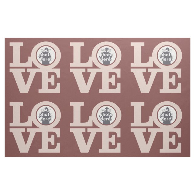 AMOR COM O tecido personalizado FOTO (Fat Quarter)