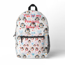 Amor com Pinguim Bonito e Colorido