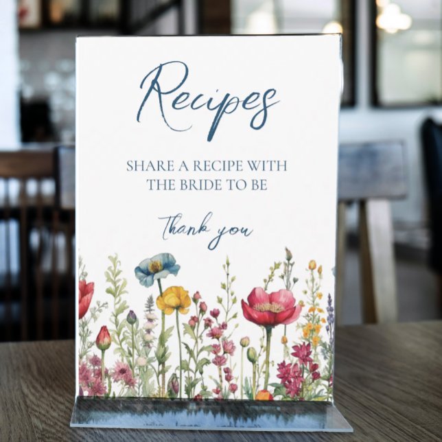 Amor com Sinal de Mesa de Flores Selvagens Bloquea (Criador carregado)