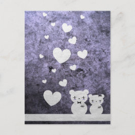 Amor com ursos góticos - Cartão postal