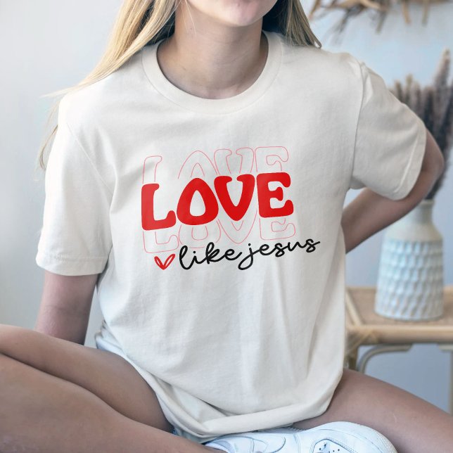 Amor Como Jesus Camisa, Camiseta Cristã Ocidental (Criador carregado)