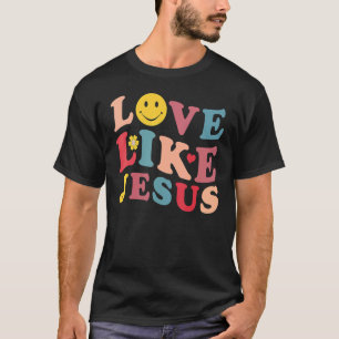 Amor Como Jesus Camisetas Gráficas Cristãs Groovy