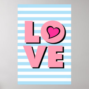 AMOR, cor-de-rosa, poster de tipografia, t-shirt,