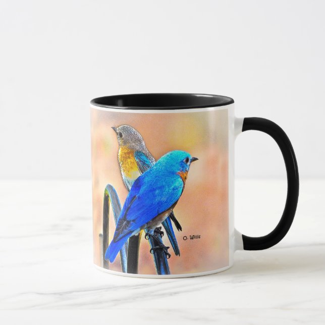 Amor de 010 Bluebird caneca do clássico de 11 (Direita)