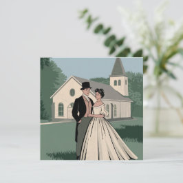 Amor de Celebração de Convite para Casamento Elega