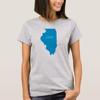 Amor de Chicago Illinois este t-shirt da cidade