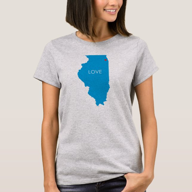 Amor de Chicago Illinois este t-shirt da cidade (Frente)