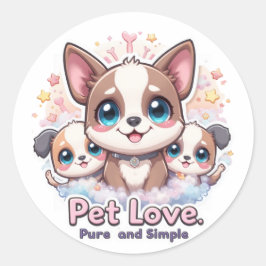 Amor de Estimação Puro e Simples Adesivo de Artesa