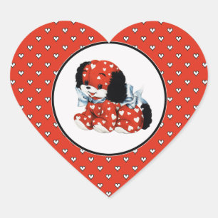 Amor de filhote de cachorro. Etiquetas do presente
