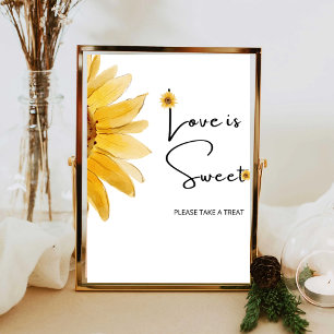 Amor de Girassol é doce pegue um presente Poster
