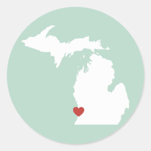 Amor de Michigan - etiqueta customizável