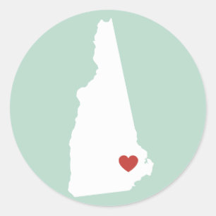 Amor de New Hampshire - etiqueta customizável