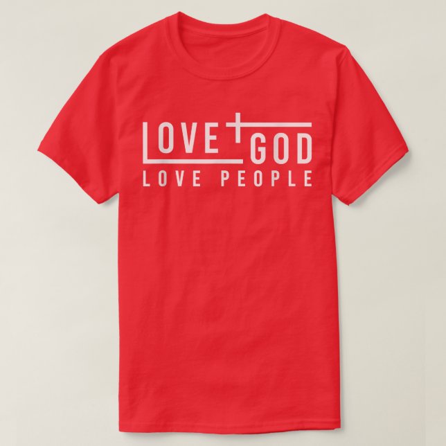 Amor Deus Ame T-Shirt Pessoas (Frente do Design)